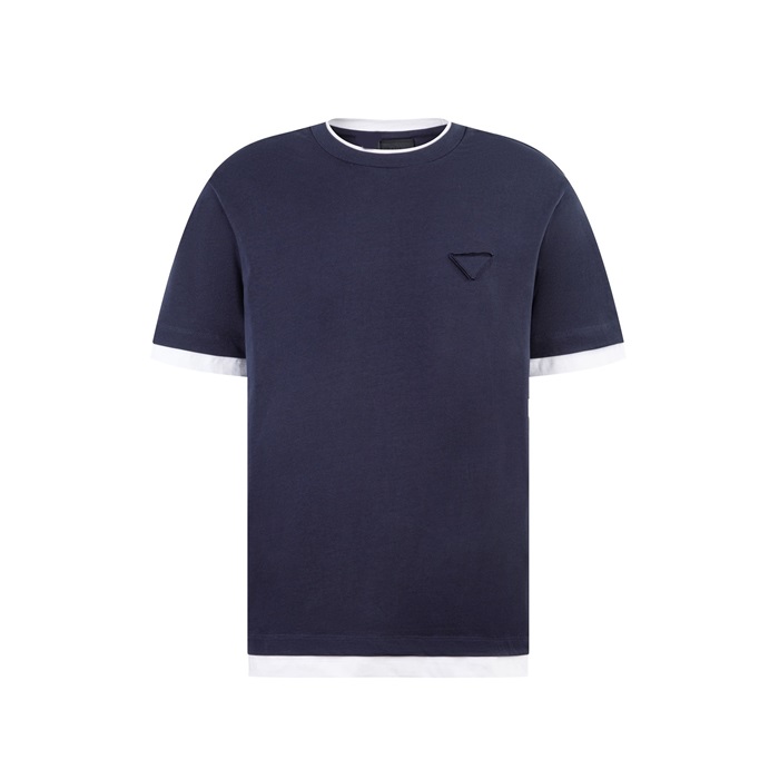 プラダメンズラウンド半袖Tシャツc5372