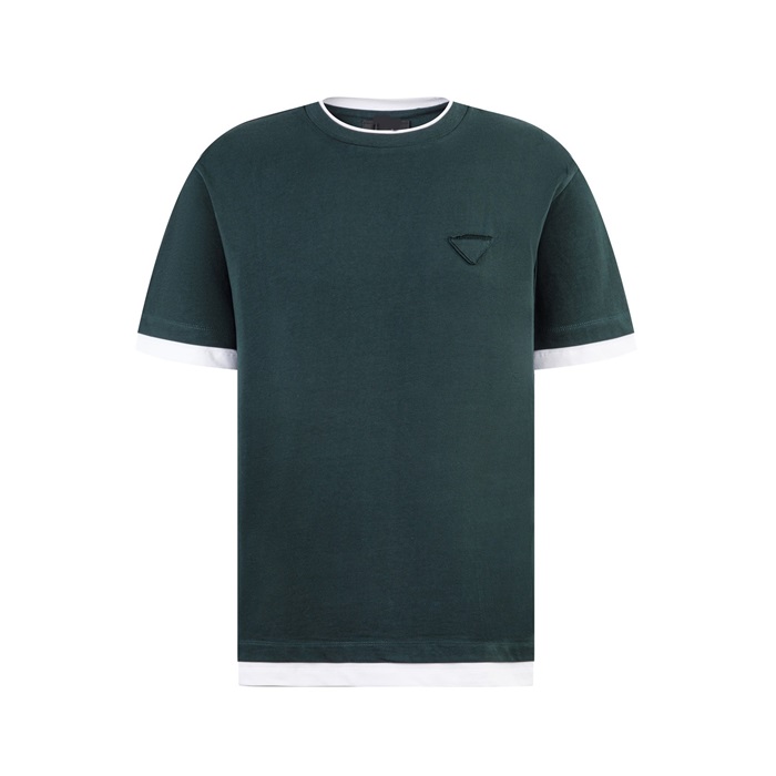 プラダメンズラウンド半袖Tシャツc5373