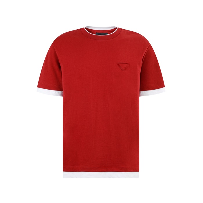 プラダメンズラウンド半袖Tシャツc5374