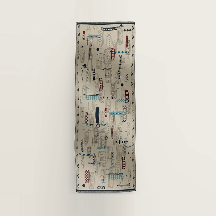 エルメスメンズシルクマフラーc4204