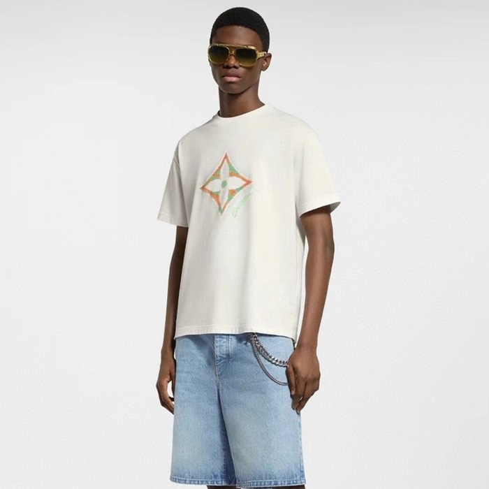 ルイヴィトンメンズラウンド半袖Tシャツc5389