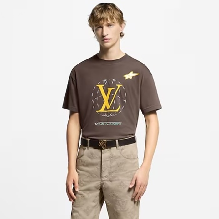 ルイヴィトンメンズラウンド半袖Tシャツc5395