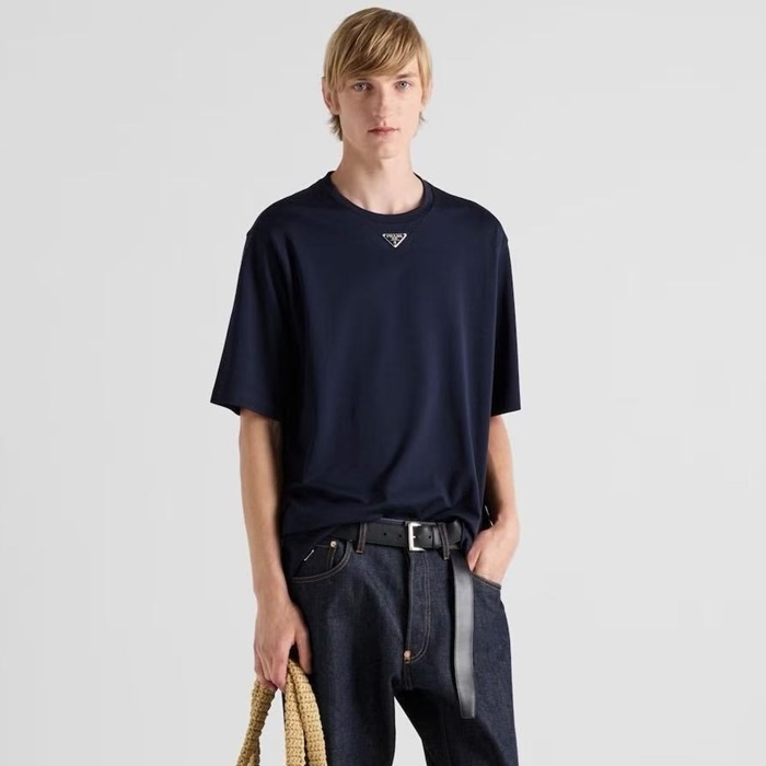 プラダメンズラウンド半袖Tシャツc5469