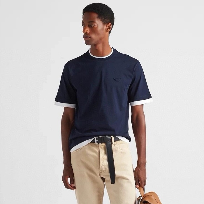 プラダメンズラウンド半袖Tシャツc5470