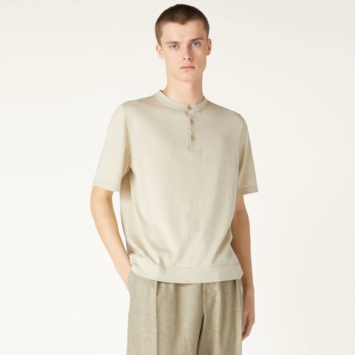 ロロピアーナメンズラウンド半袖Tシャツc5475