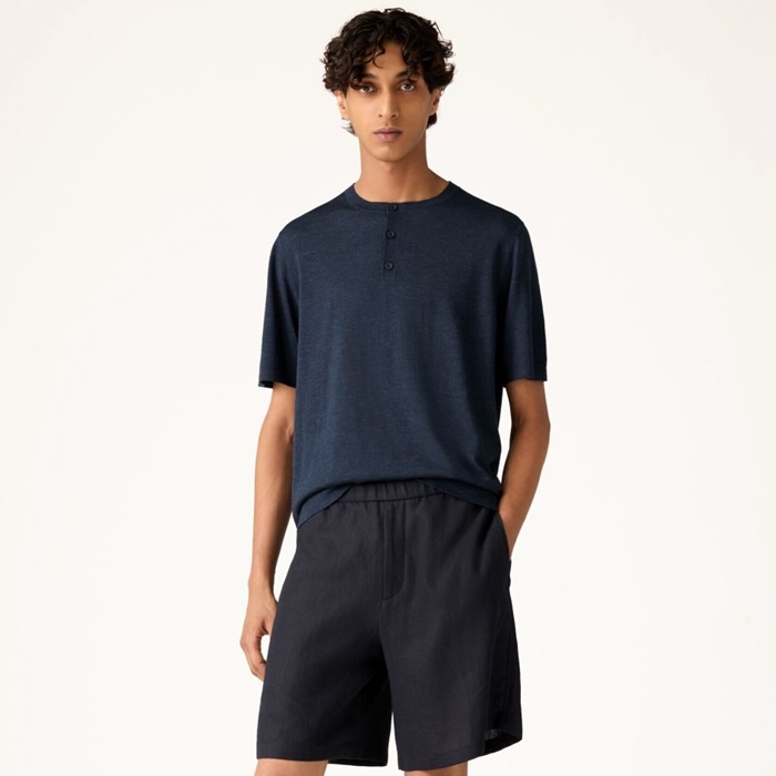 ロロピアーナメンズラウンド半袖Tシャツc5476