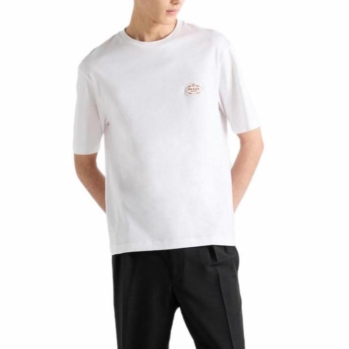 プラダメンズラウンド半袖Tシャツc5497