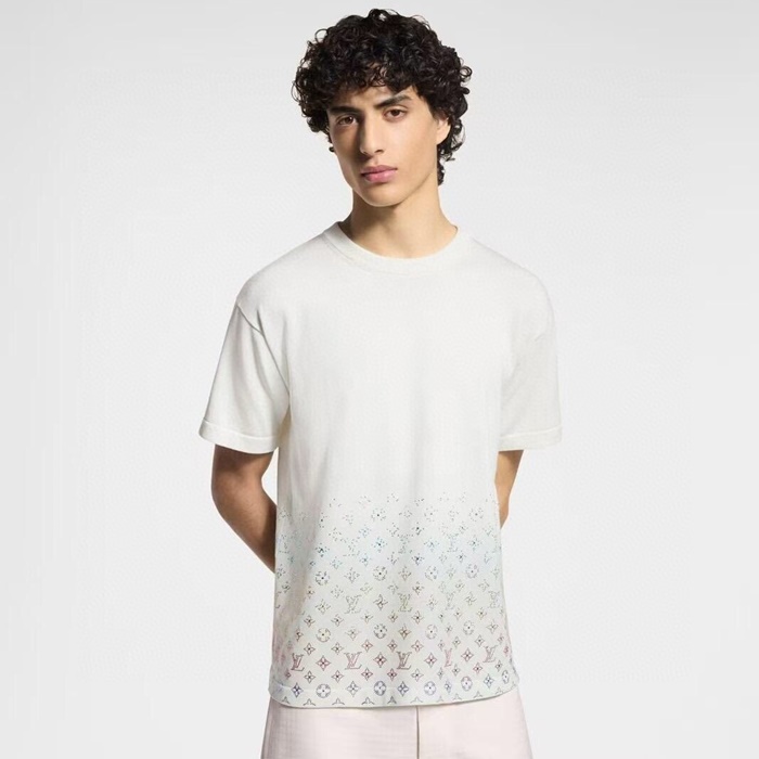 ルイヴィトンメンズラウンド半袖Tシャツc5528