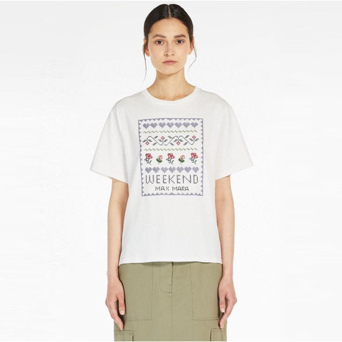 マックスマーラレディースクルーネック半袖Tシャツc5539