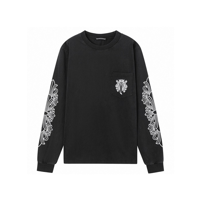 クロムハーツメンズラウンド長袖Tシャツc5547