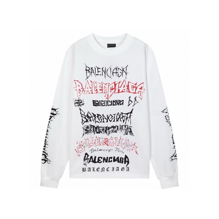 バレンシアガメンズラウンド長袖Tシャツc5552