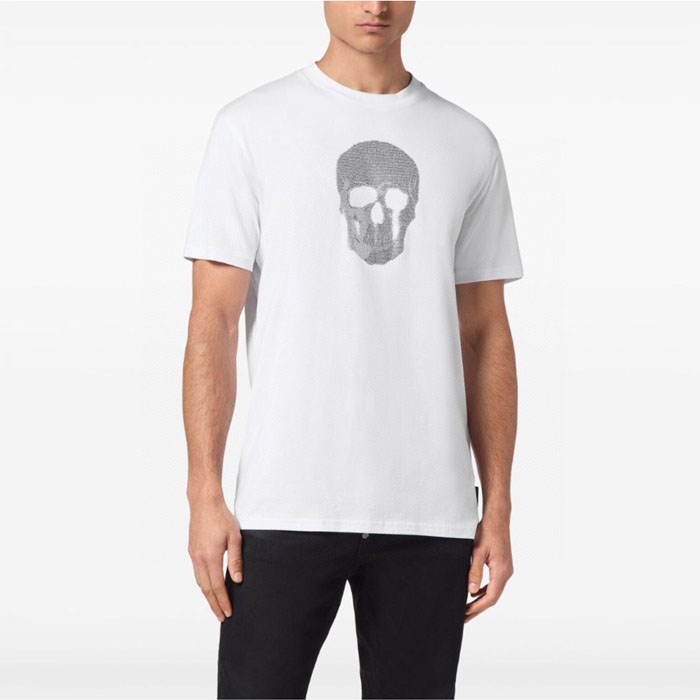 フィリッププレインメンズラウンド半袖Tシャツ-c5654