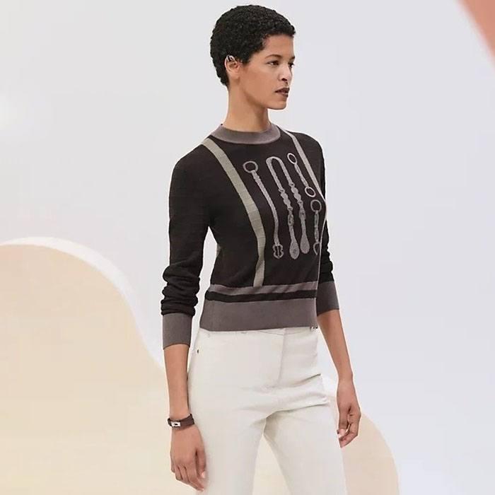 エルメスレディースクルーネックセーターc5663