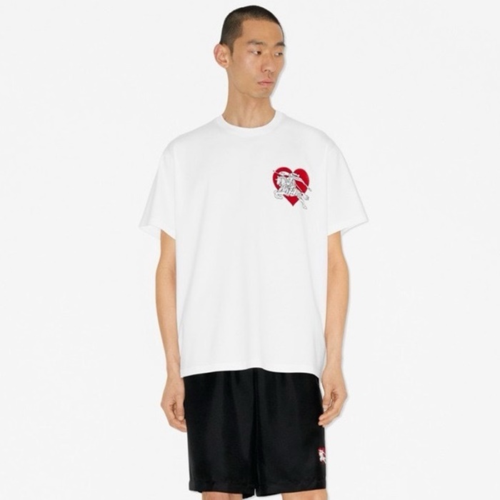 バーバリーメンズラウンド半袖Tシャツc5733