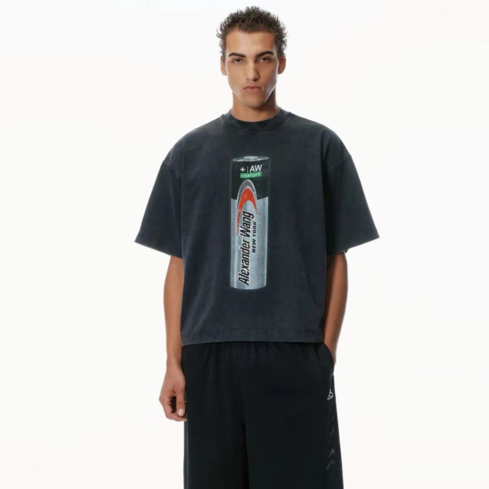 アレクサンダーワンメンズラウンド半袖Tシャツc5755