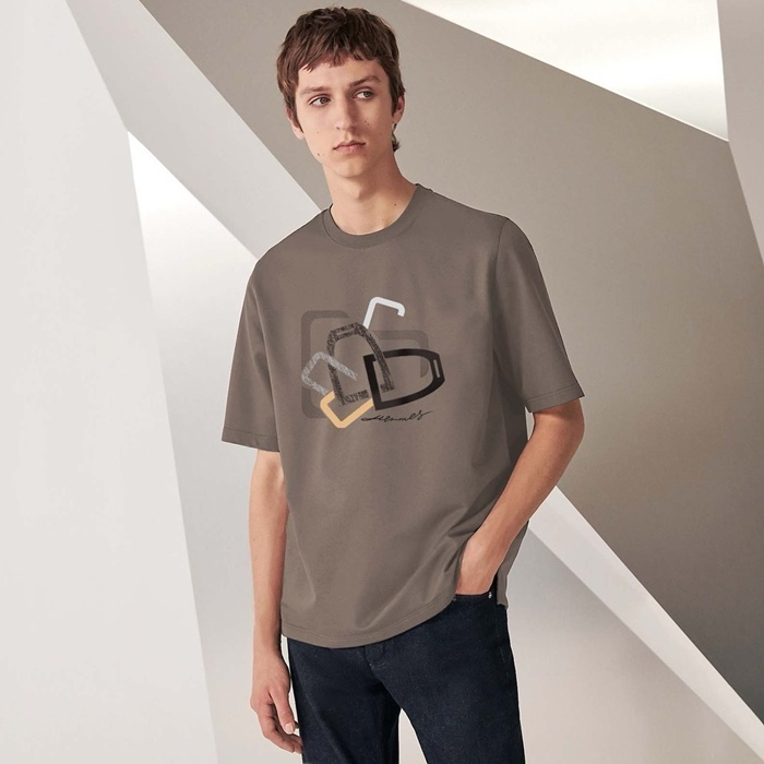 エルメスメンズラウンド半袖Tシャツc5774