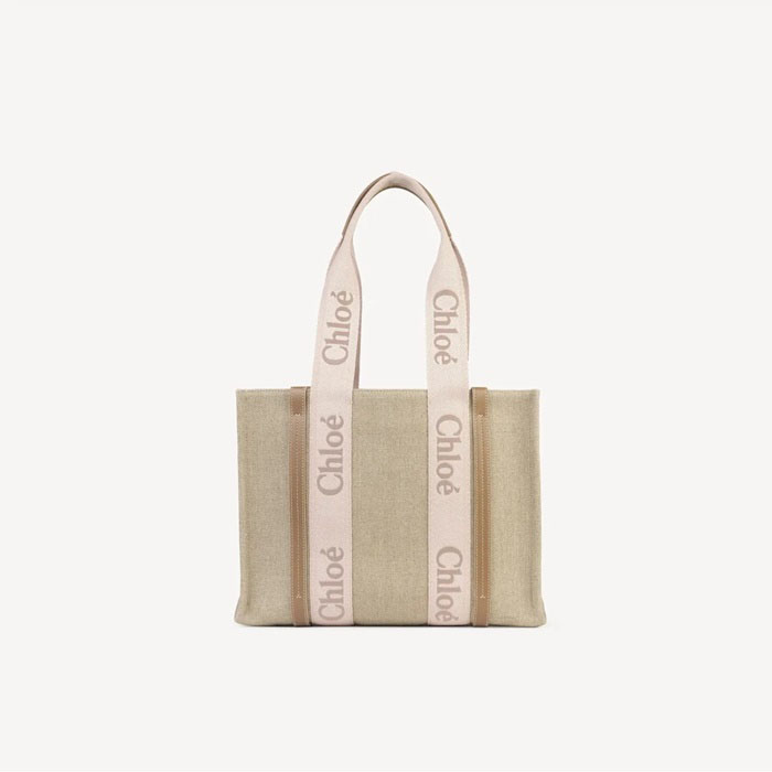 クロエレディースリネンウッディトートバッグb5268