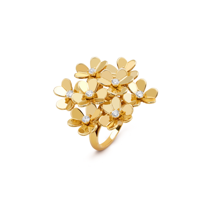 ヴァンクリーフ＆アーペルレディースフラワーリングc4491