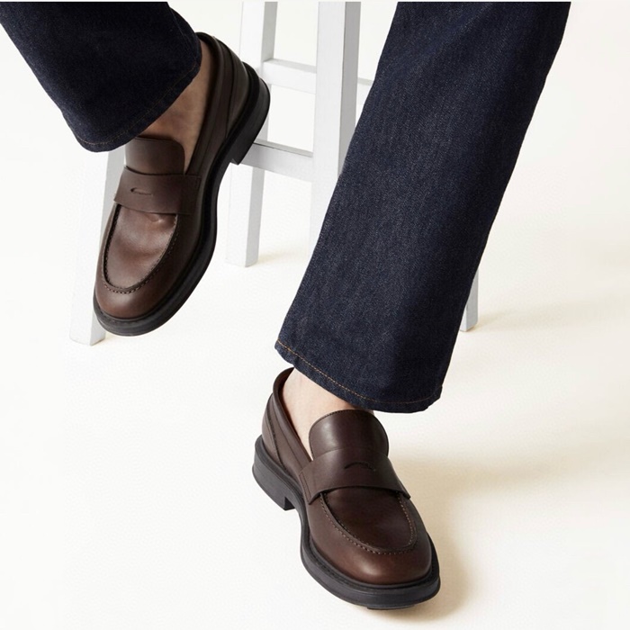 ブルネロクチネリメンズバンディングローファーs5594