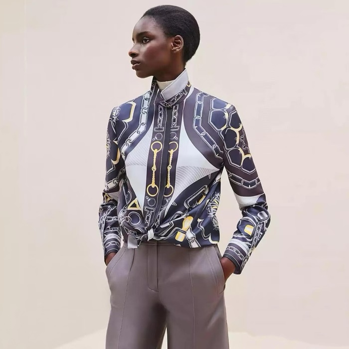 エルメスレディースシルクシャツc5863