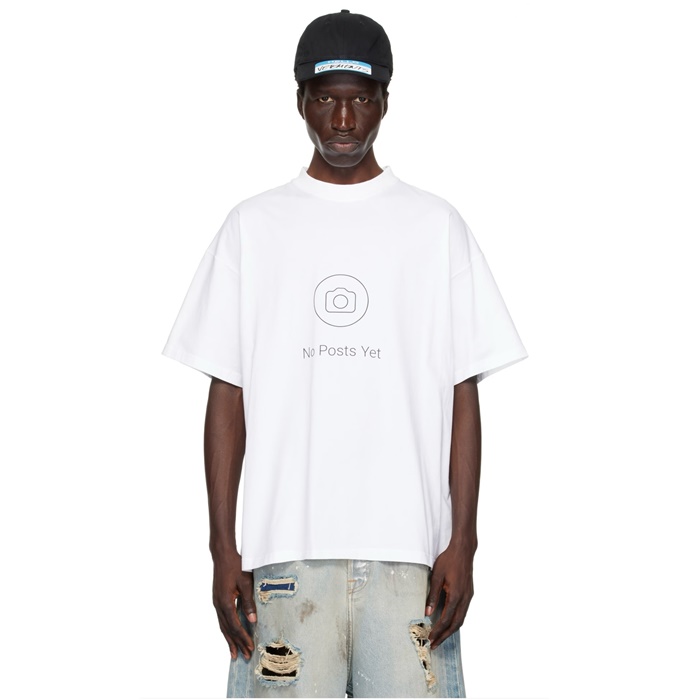 ヴェトモンユニセックスラウンド半袖Tシャツc5965