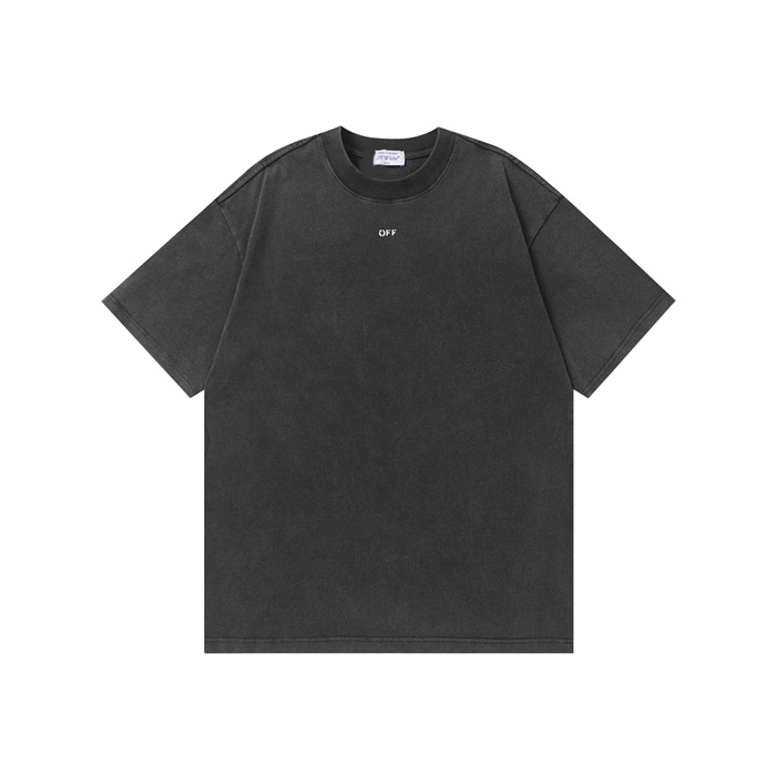 オフホワイトメンズラウンド半袖Tシャツc5980