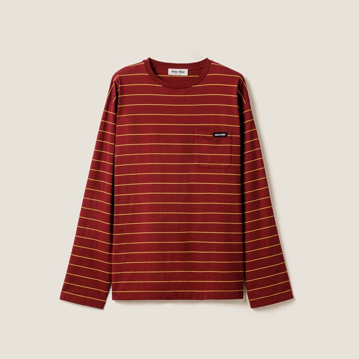 ミュウミュウレディースラウンド長袖Tシャツu5996