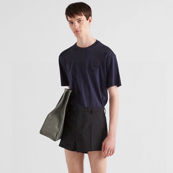 プラダメンズラウンド半袖Tシャツc5998