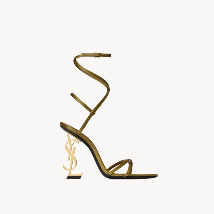 サンローランレディースサテンクレープオピウムサンダルs5626