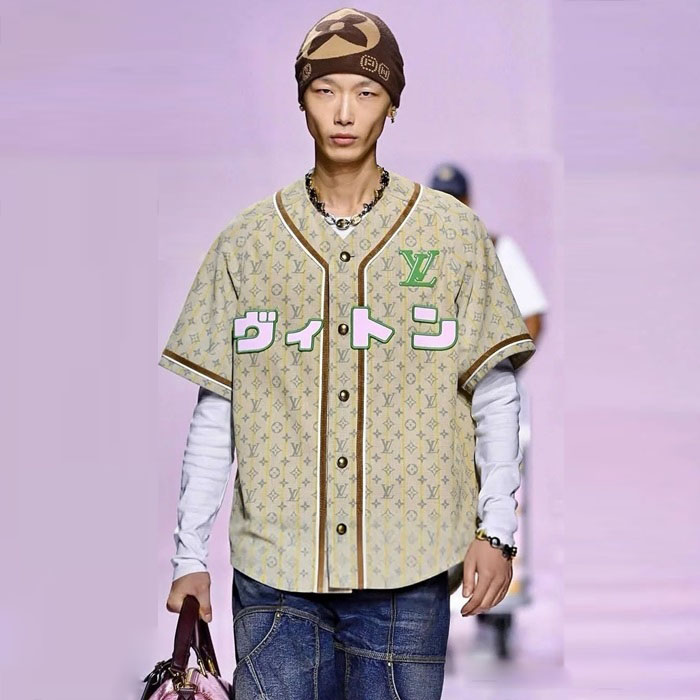 ルイヴィトンメンズラウンド半袖Tシャツc6044