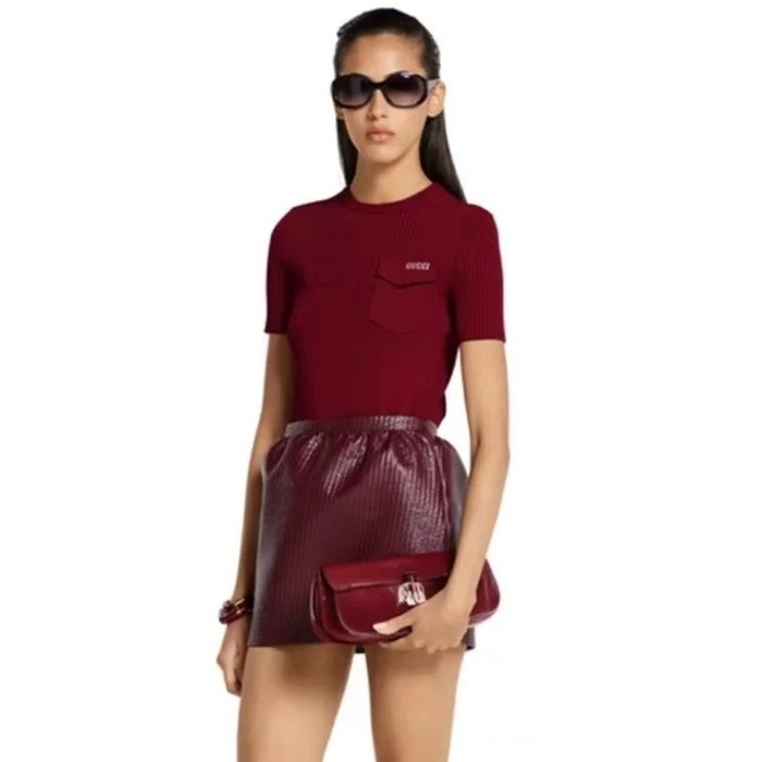 グッチレディースラウンド半袖Tシャツc6060