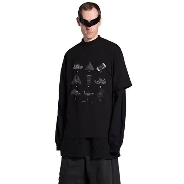 バレンシアガメンズラウンド半袖Tシャツc6073