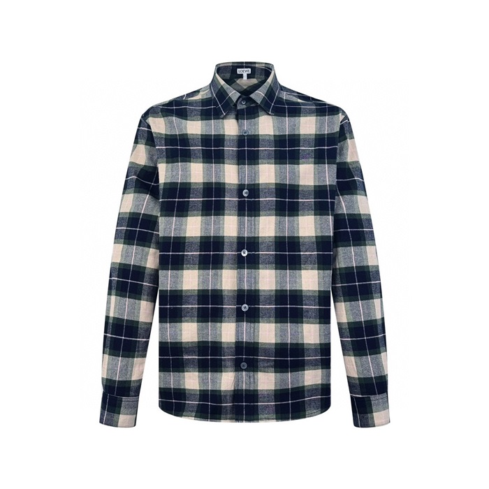 ロエベメンズチェックシャツc6081