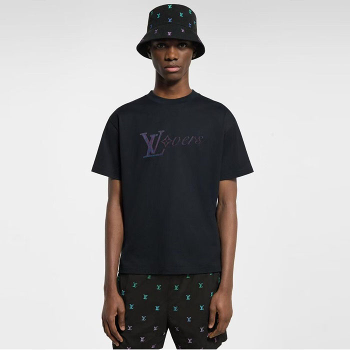 ルイヴィトンメンズラウンド半袖Tシャツc6087