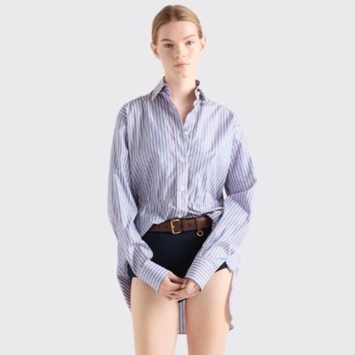 プラダレディースチェックシャツc6132