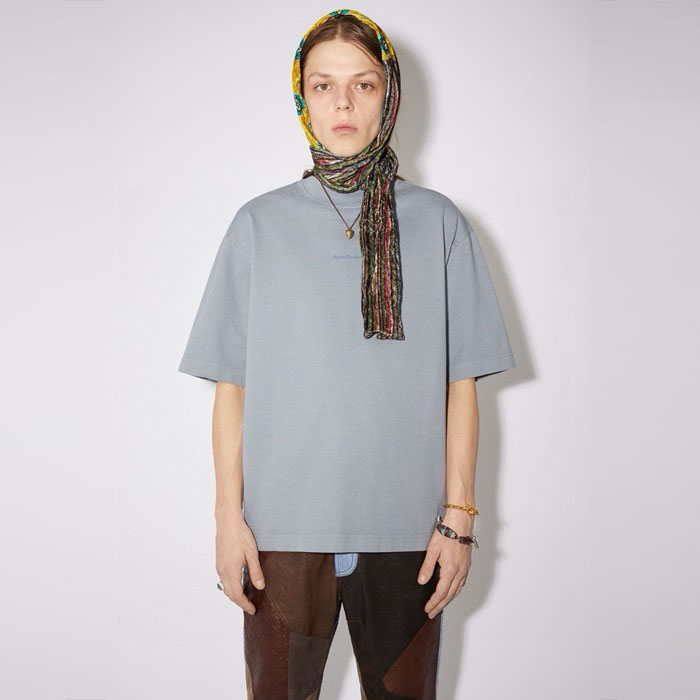 アクネストゥディオズメンズクルーネック半袖Tシャツc6165