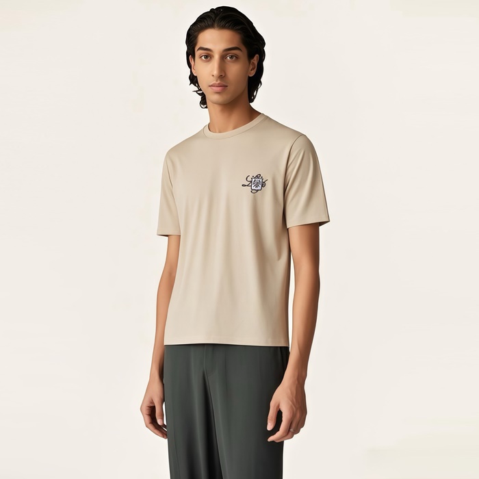 ロロピアーナメンズラウンド半袖Tシャツc6244