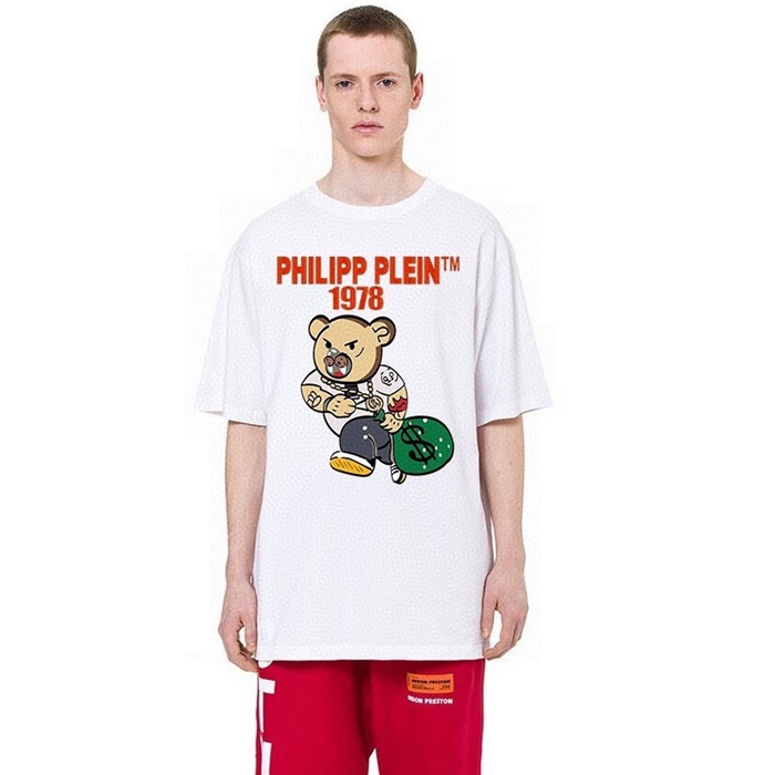 フィリッププレインメンズラウンド半袖Tシャツ-c6481