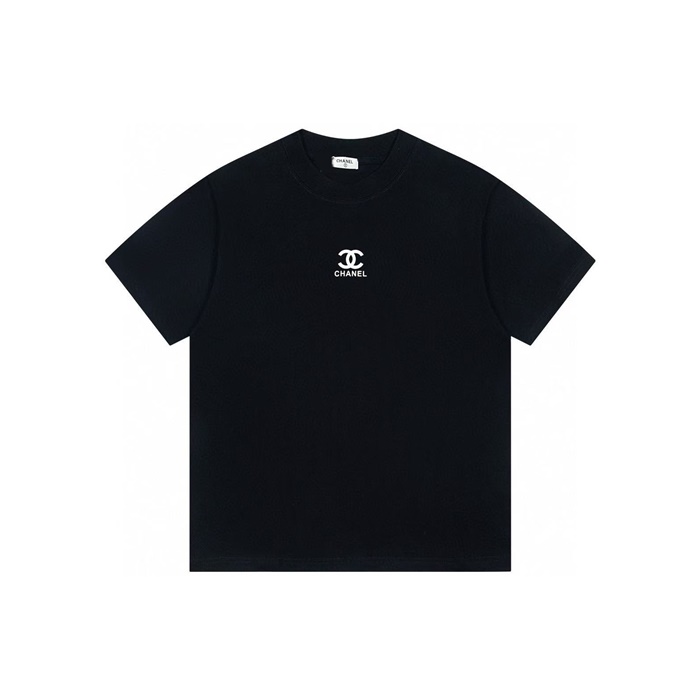 シャネルユニセックスラウンド半袖Tシャツc6500