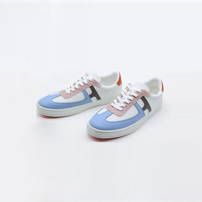 エルメスメンズブーメランマルチコロールブルーグラソンスニーカーs853