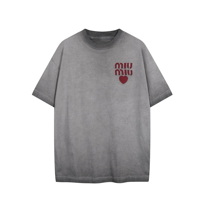 ミュウミュウユニセックスラウンド半袖Tシャツc6554