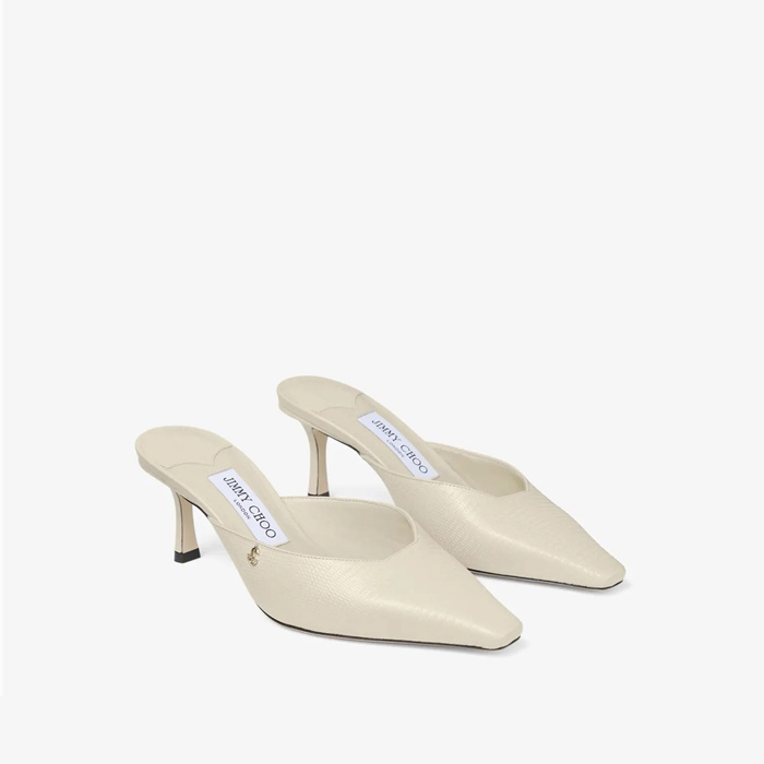 ジミーチュウレディースビビ65リザードプリントレザーミュールs5850