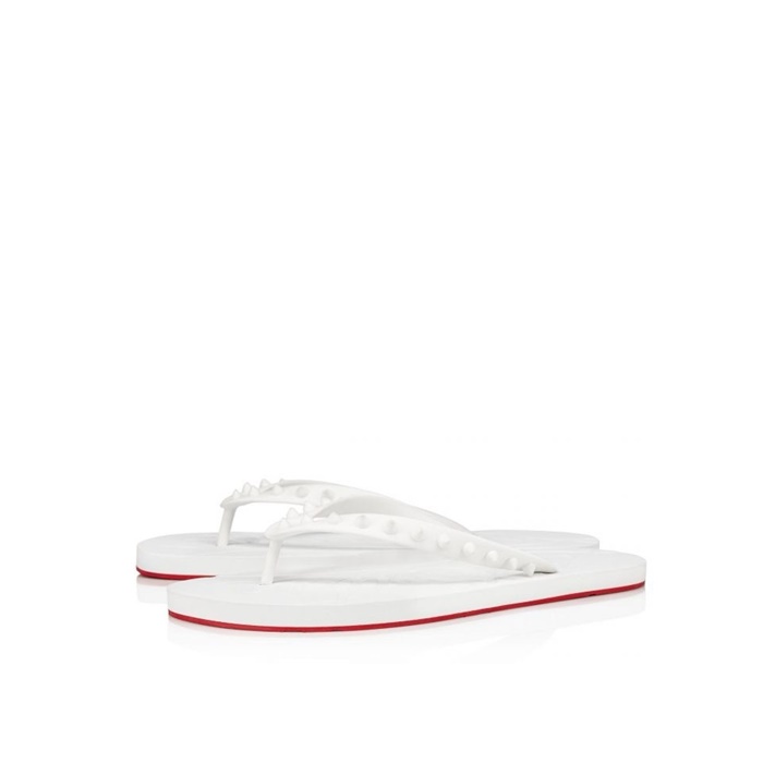 クリスチャンルブタンメンズスパイクスフリップフロップスライドs5864