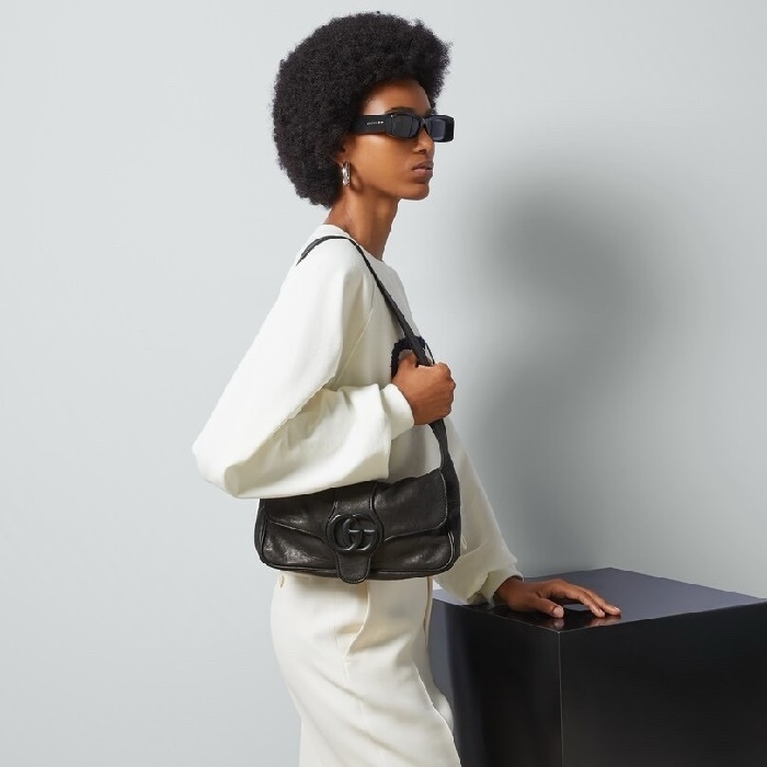 グッチレディースアフロディーテラムスキンショルダーバッグb5703