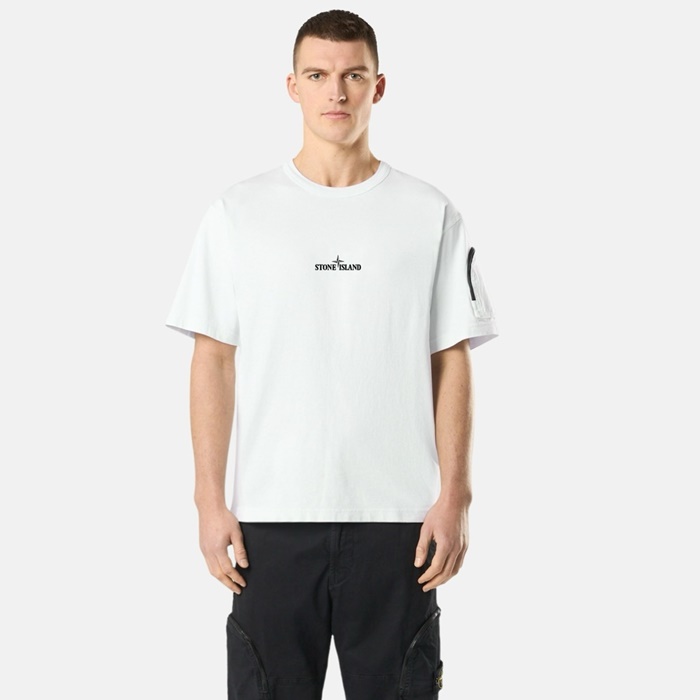 ストーンアイランドメンズラウンド半袖Tシャツc6834