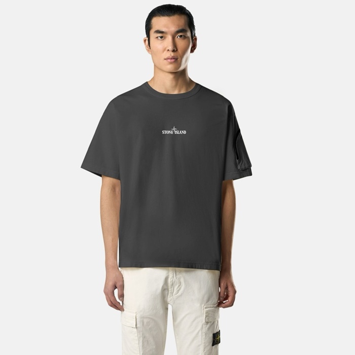 ストーンアイランドメンズラウンド半袖Tシャツc6836