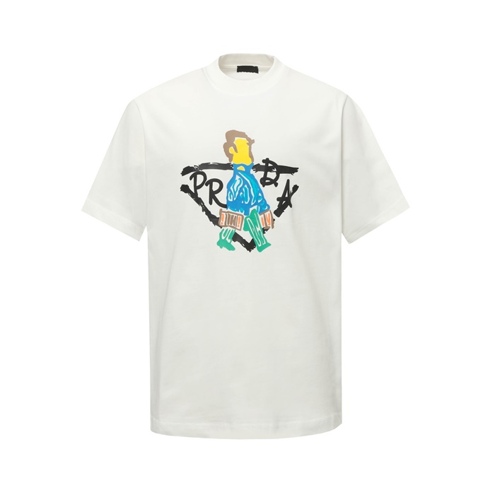 プラダメンズラウンド半袖Tシャツc6854