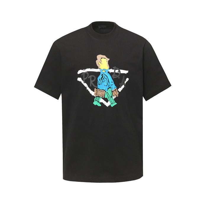 プラダメンズラウンド半袖Tシャツc6855