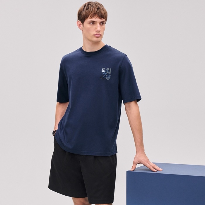 エルメスメンズラウンド半袖Tシャツc6860