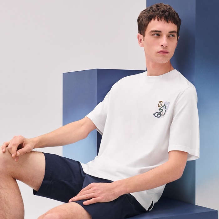 エルメスメンズラウンド半袖Tシャツc6862